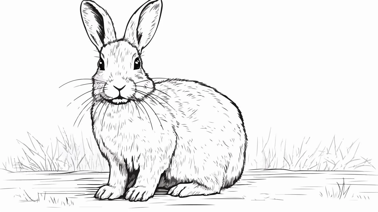 Rabbit Engraving Sketch Artwork — free download from Dotvec