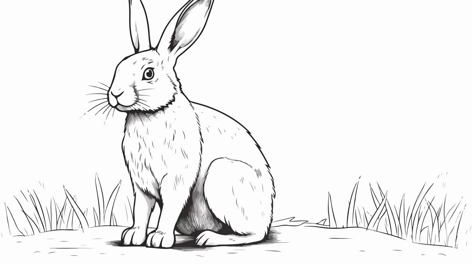 Hand-Drawn Rabbit Engraving Sketch — free download from Dotvec