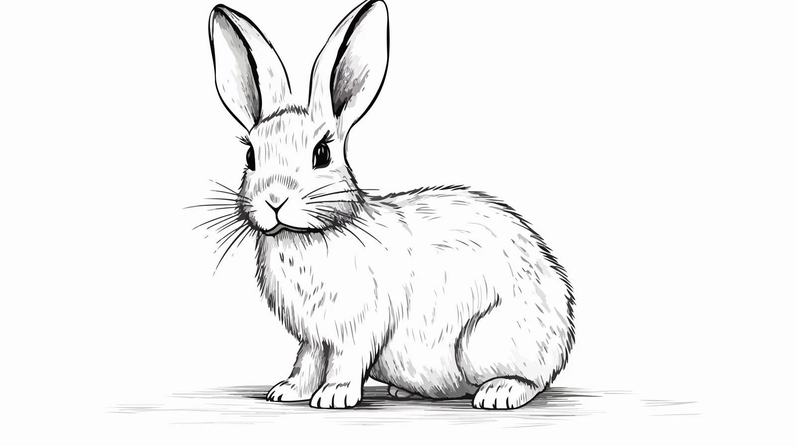 Rabbit Engraving Vector Illustration — free download from Dotvec