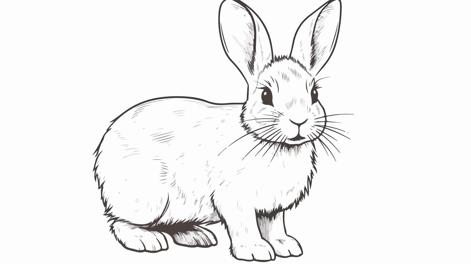 Rabbit Engraving Sketch Vector Illustration — free download from Dotvec