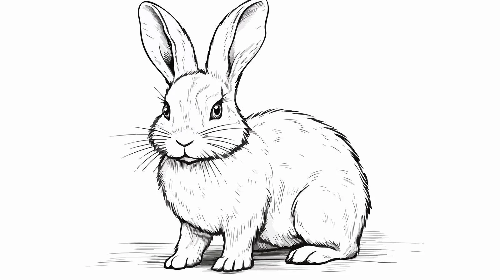 Rabbit Sketch Engraving Vector Illustration — free download from Dotvec