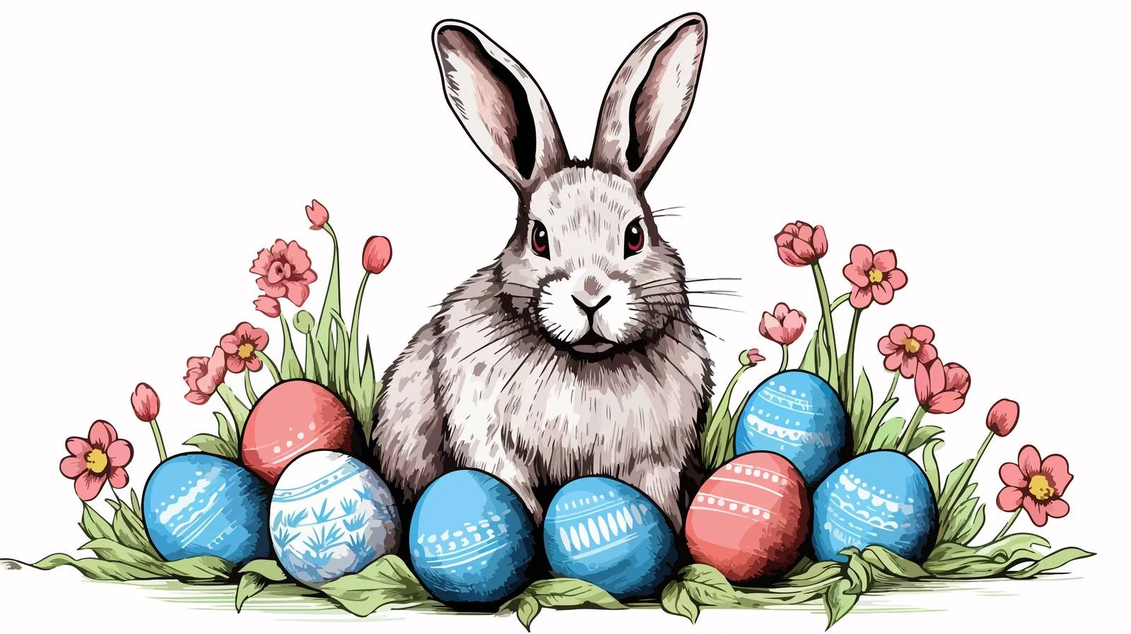 Easter Bunny Engraving Illustration — free download from Dotvec