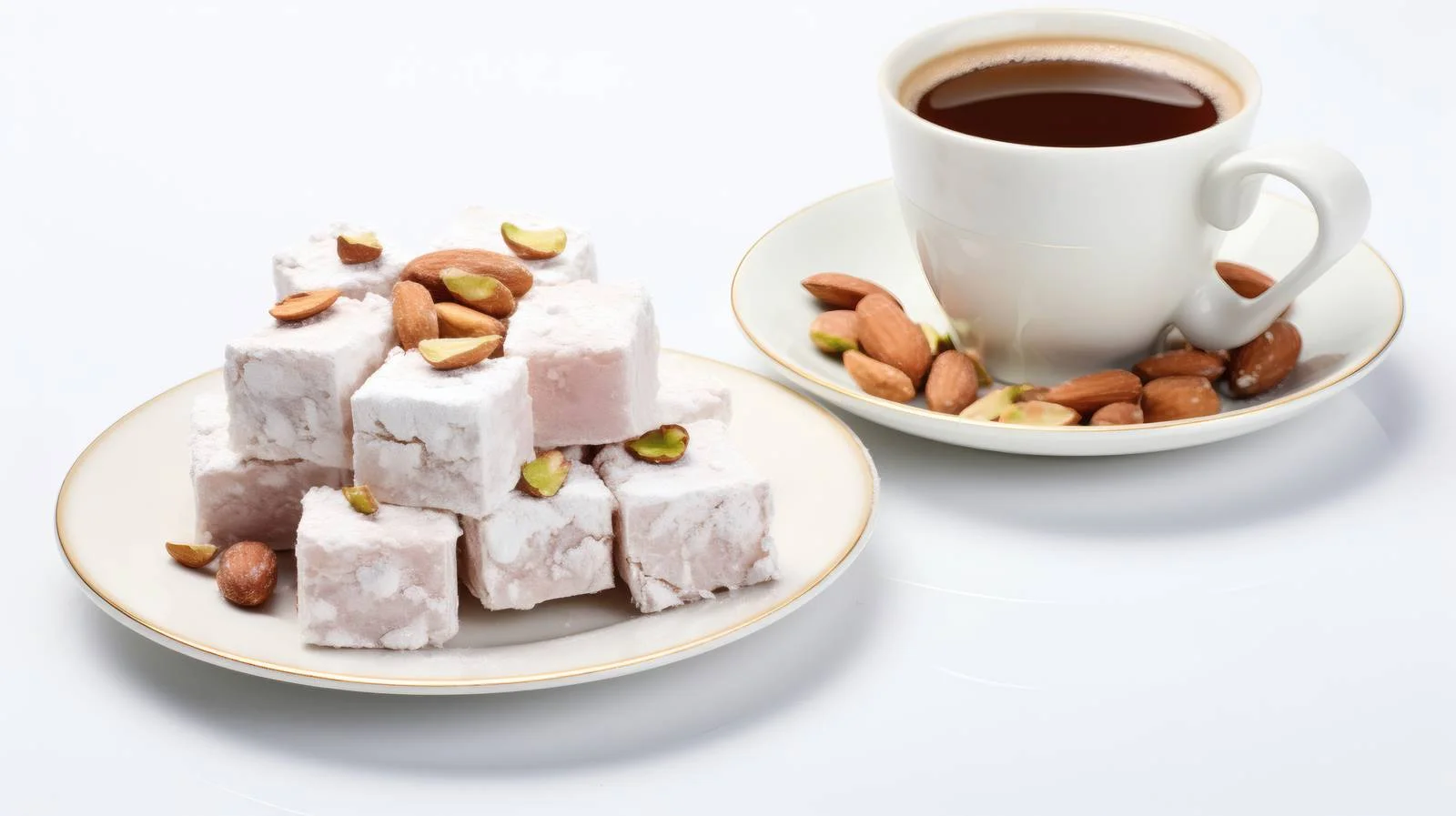 Exquisite Turkish Delight and Coffee Presentation — free download from Dotvec