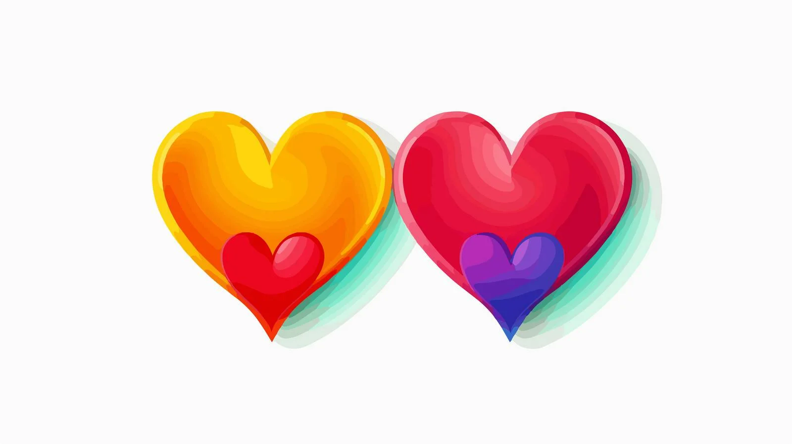 Rainbow Hearts: LGBTQ Independence Celebration Symbol — free download from Dotvec