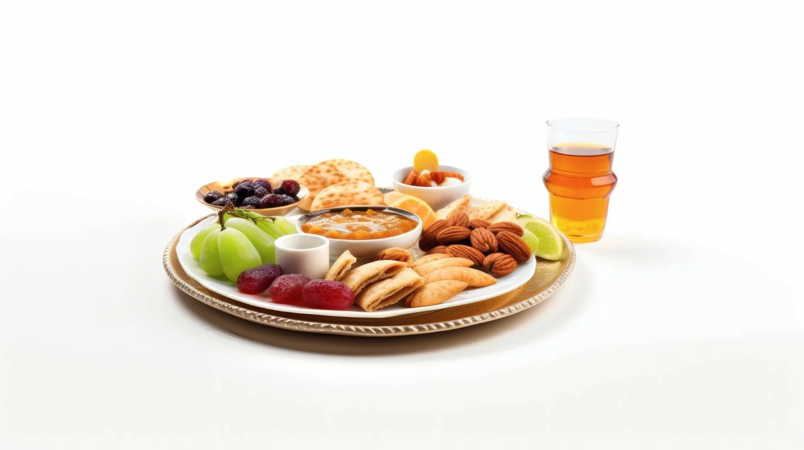 Traditional Ramadan Iftar Food on White Background — free download from Dotvec