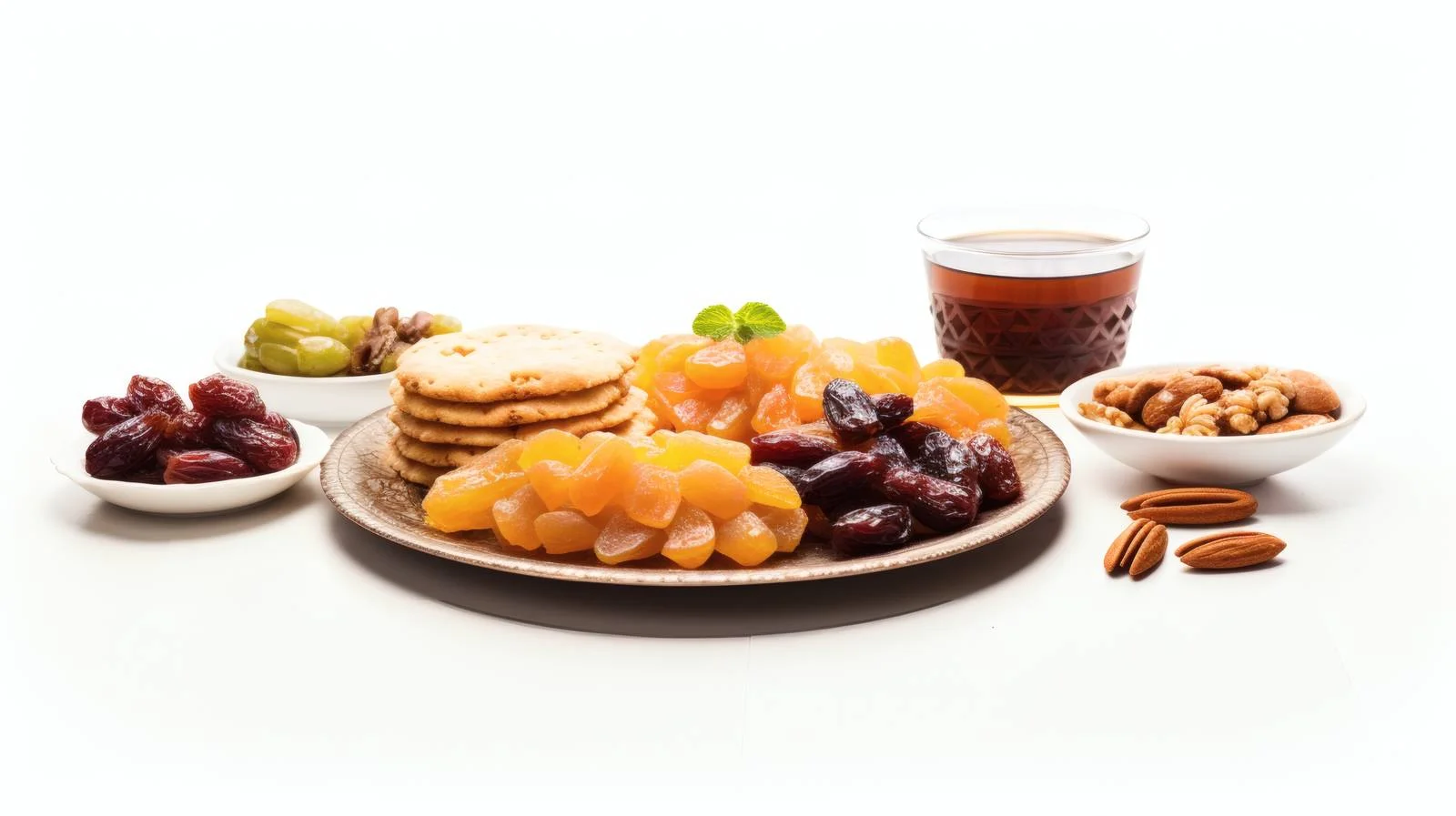 Elegant Ramadan Iftar Food on White Background — free download from Dotvec