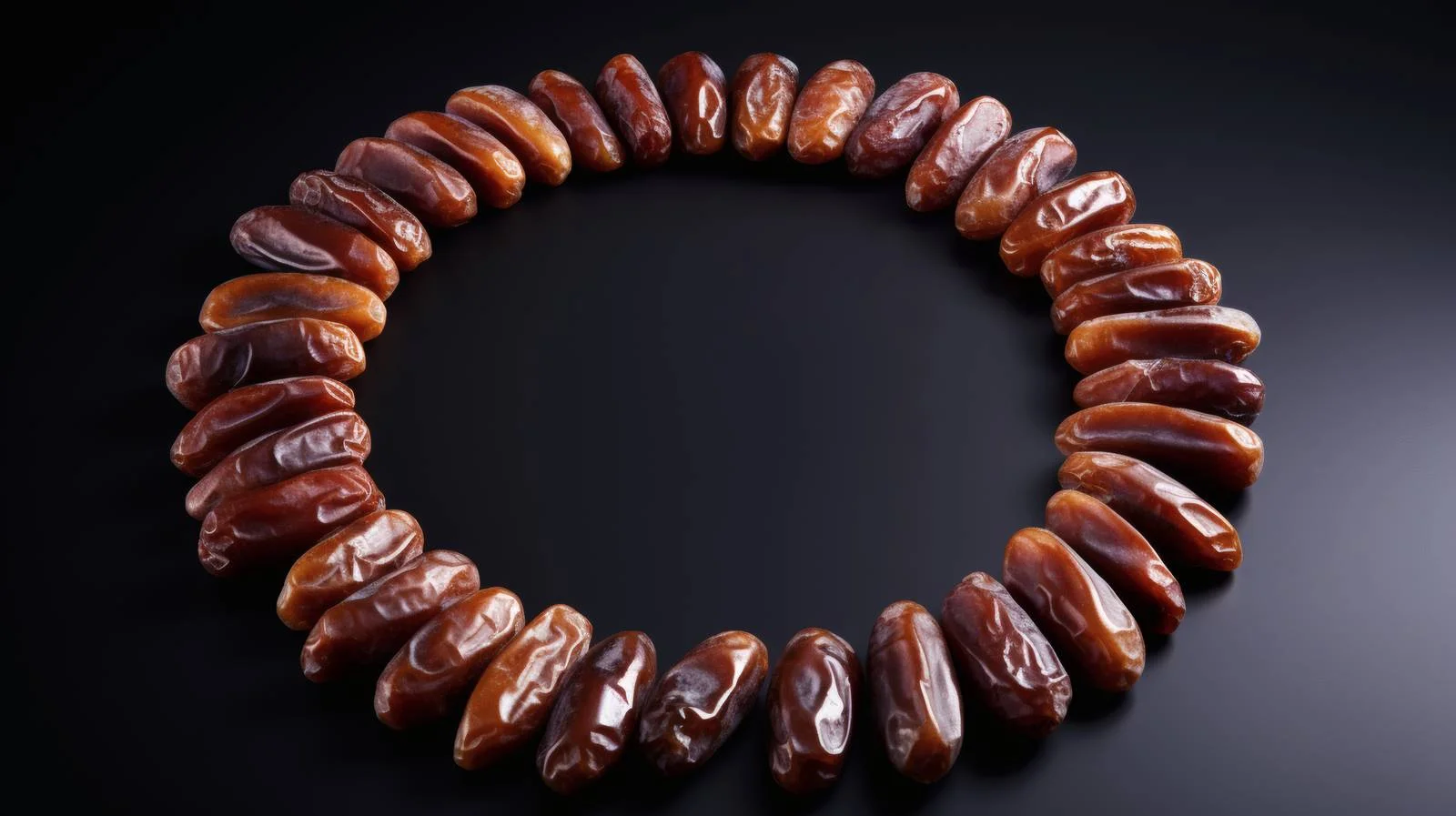 Elegant Crescent Made of Ramadan Dates — free download from Dotvec