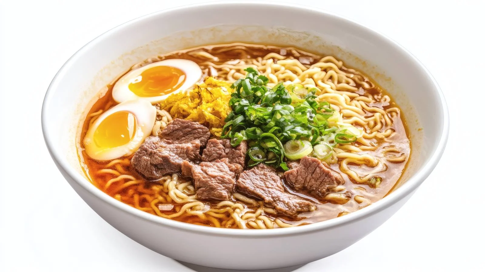 Savory Beef Ramen Noodles Soup Bowl — free download from Dotvec