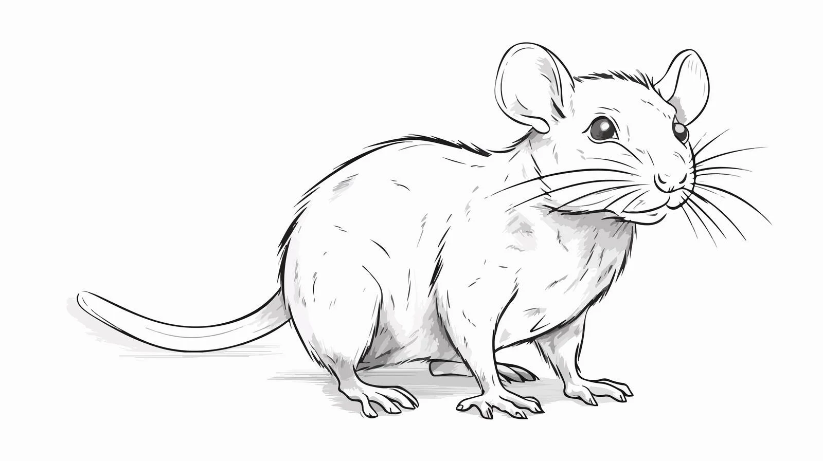 Hand-Drawn Rat Cartoon Sketch — free download from Dotvec