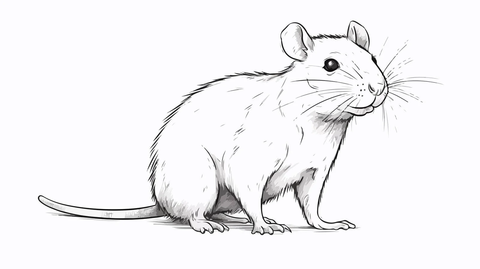 Hand-Drawn Rat Cartoon Sketch Vector — free download from Dotvec