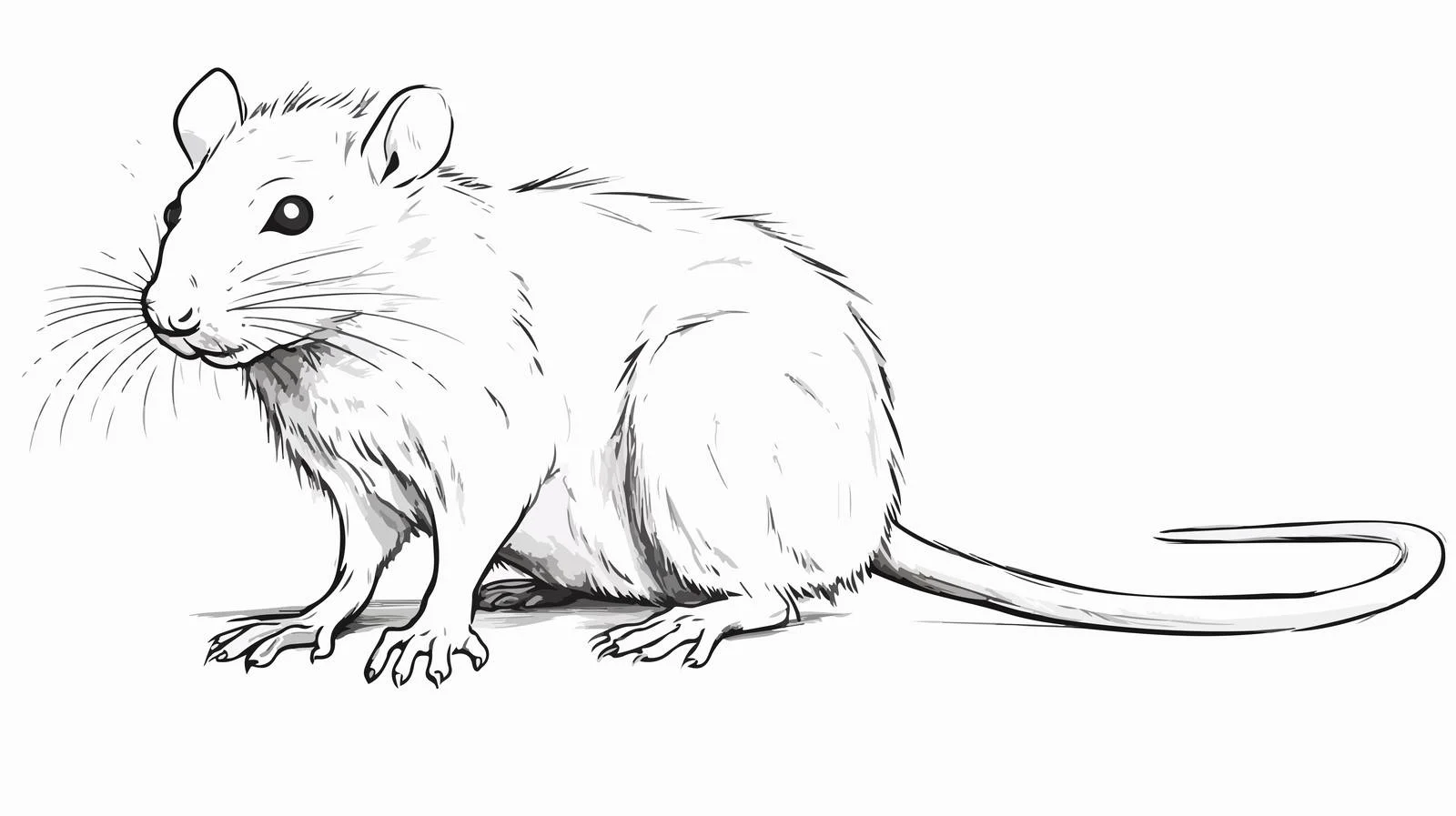 Hand-drawn Rat Cartoon Sketch Vector — free download from Dotvec