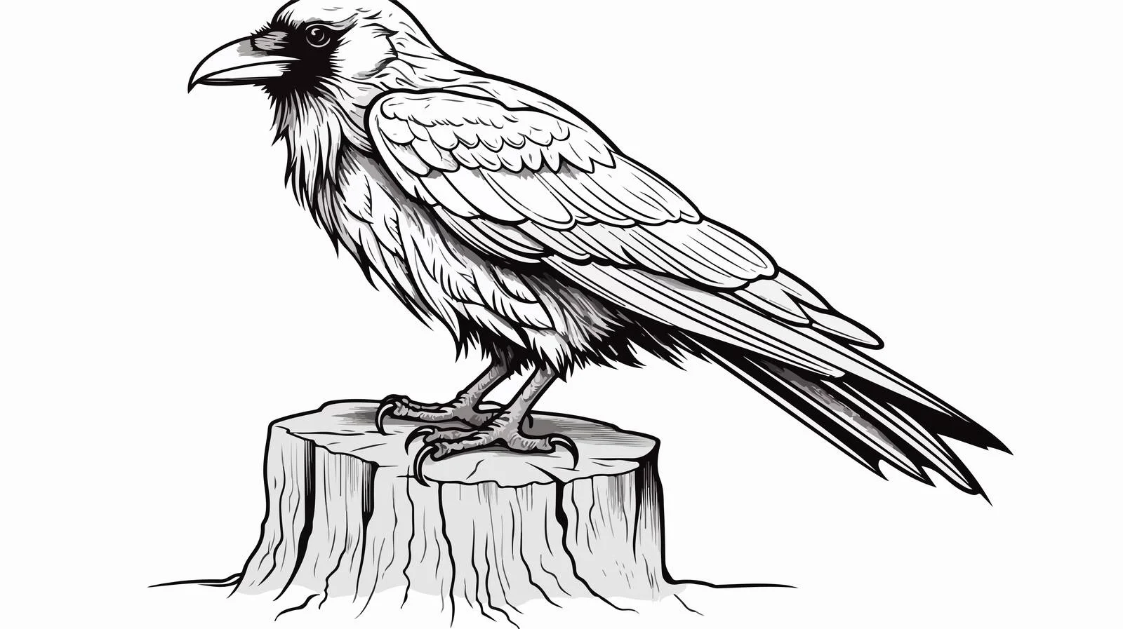 Raven Sketch Vector Illustration — free download from Dotvec