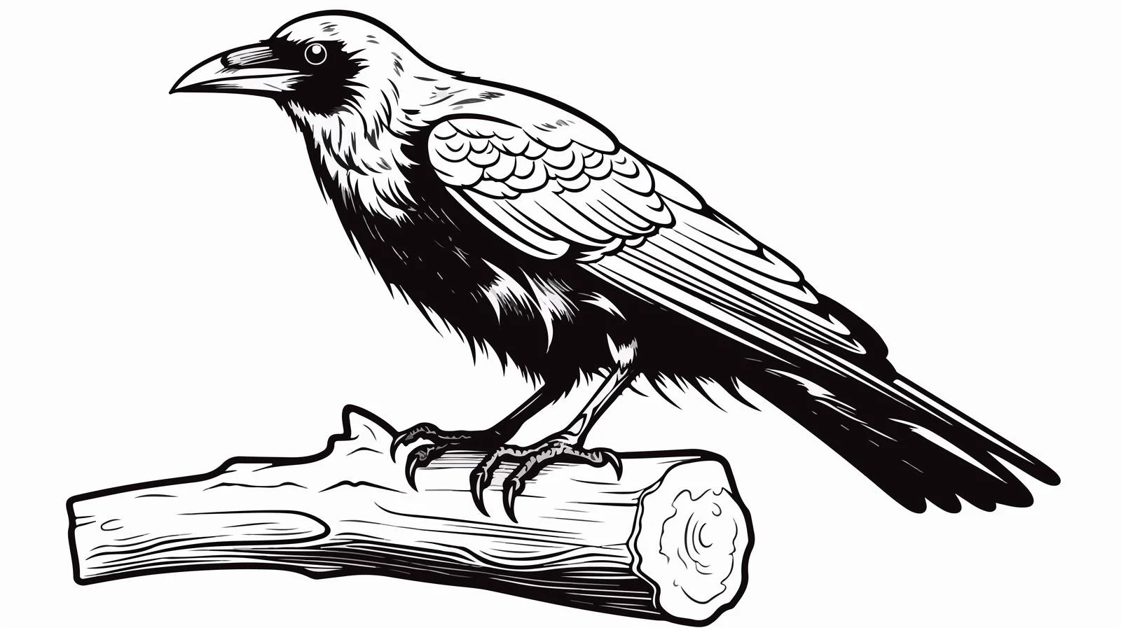 Hand-drawn Raven Vector Sketch — free download from Dotvec