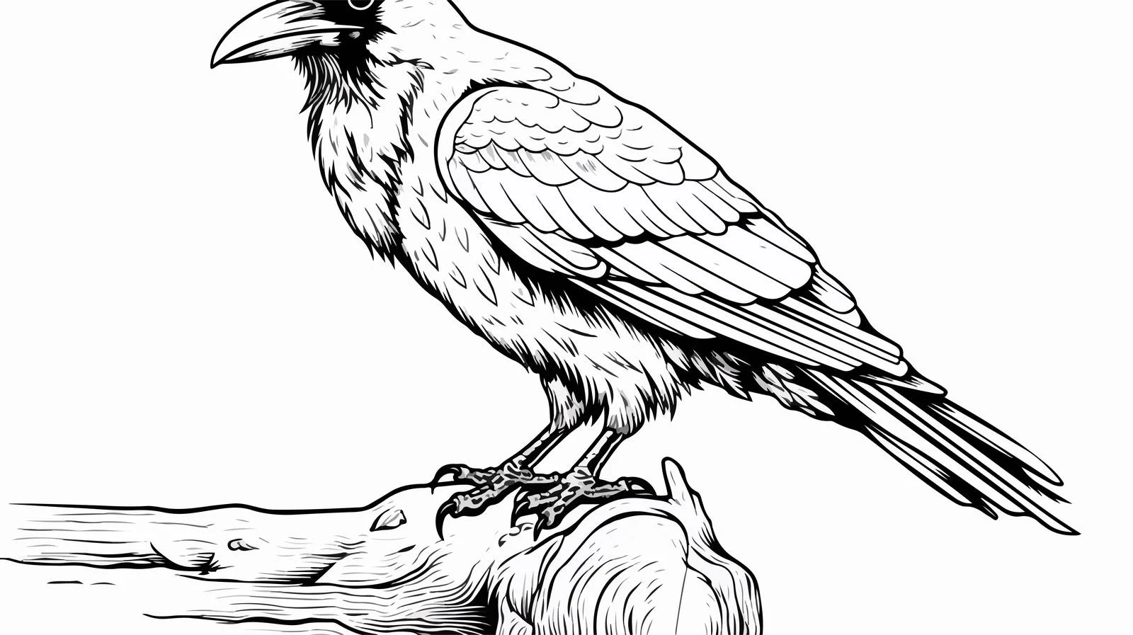 Hand Drawn Raven Bird Sketch — free download from Dotvec