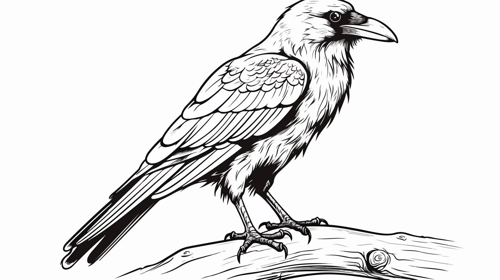 Raven Sketch Vector Illustration — free download from Dotvec