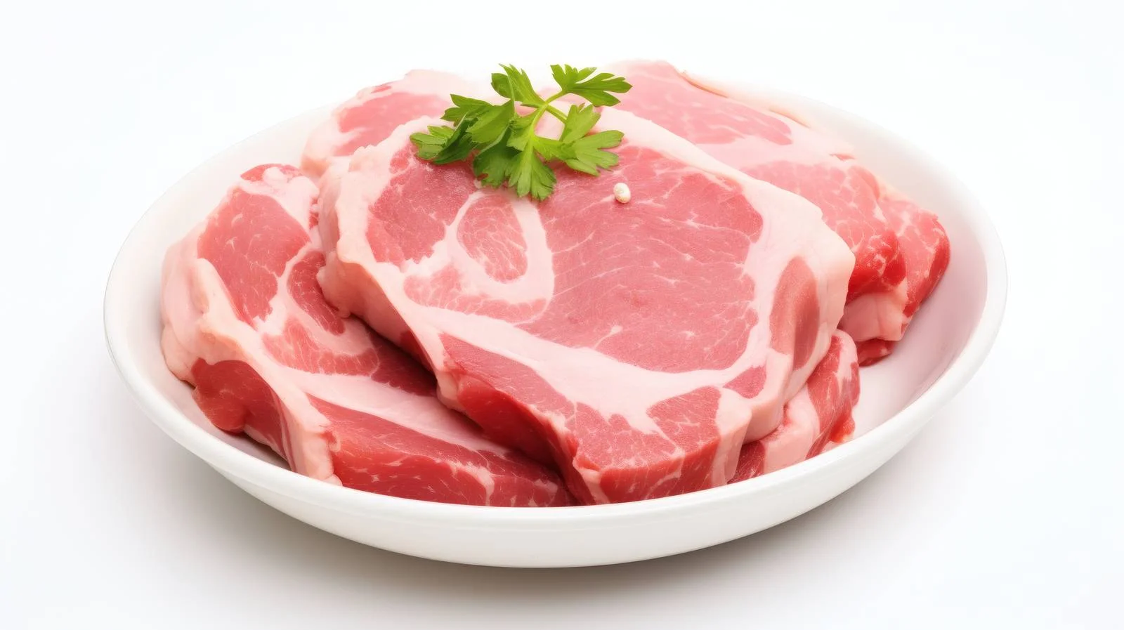 Fresh Pork Meat on White Background — free download from Dotvec