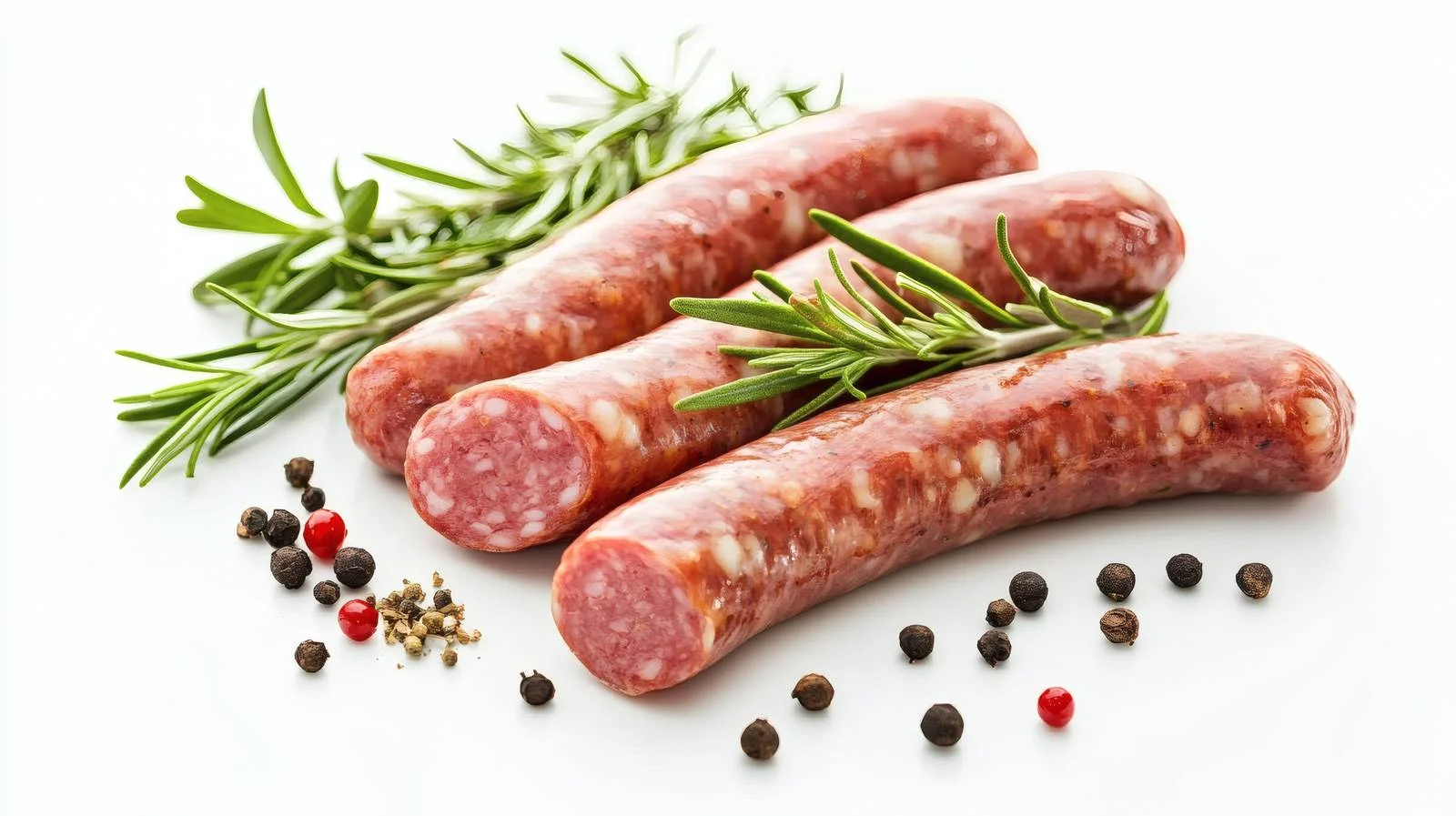 Natural raw sausages with aromatic spices — free download from Dotvec
