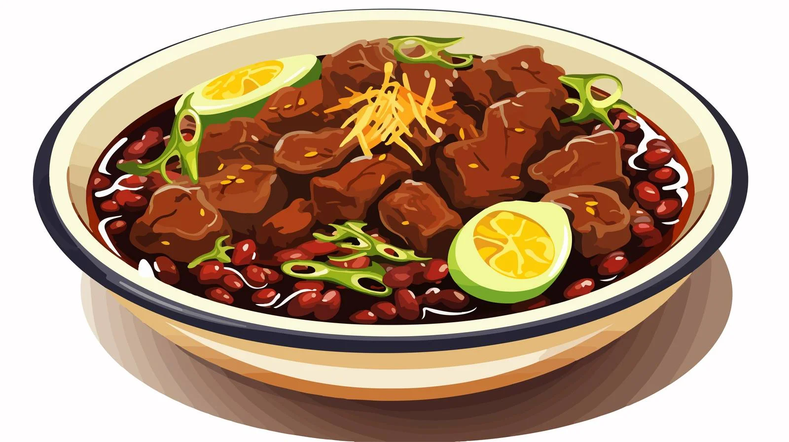 Traditional Rawon Dish Set — free download from Dotvec