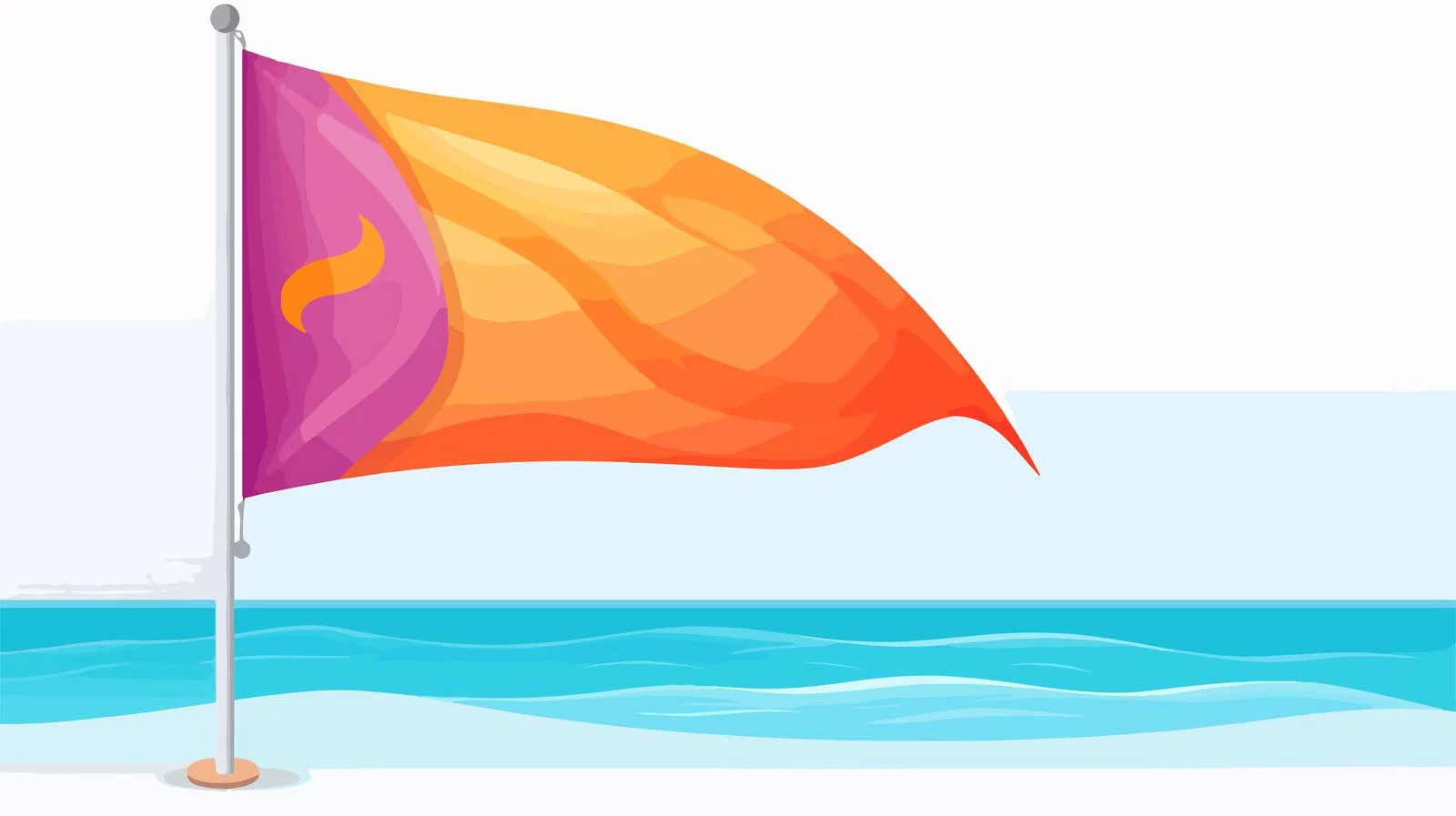 Premium Beach Flag Mockup for Brand Advertising — free download from Dotvec