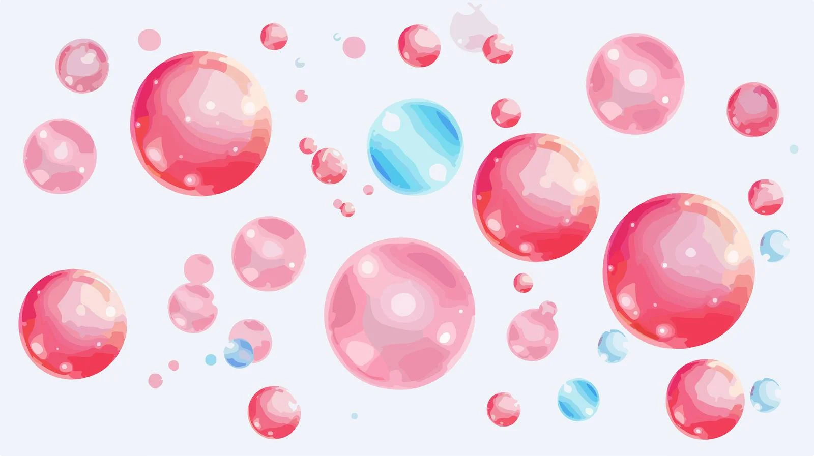 Floating Bubbles Vector Illustration — free download from Dotvec