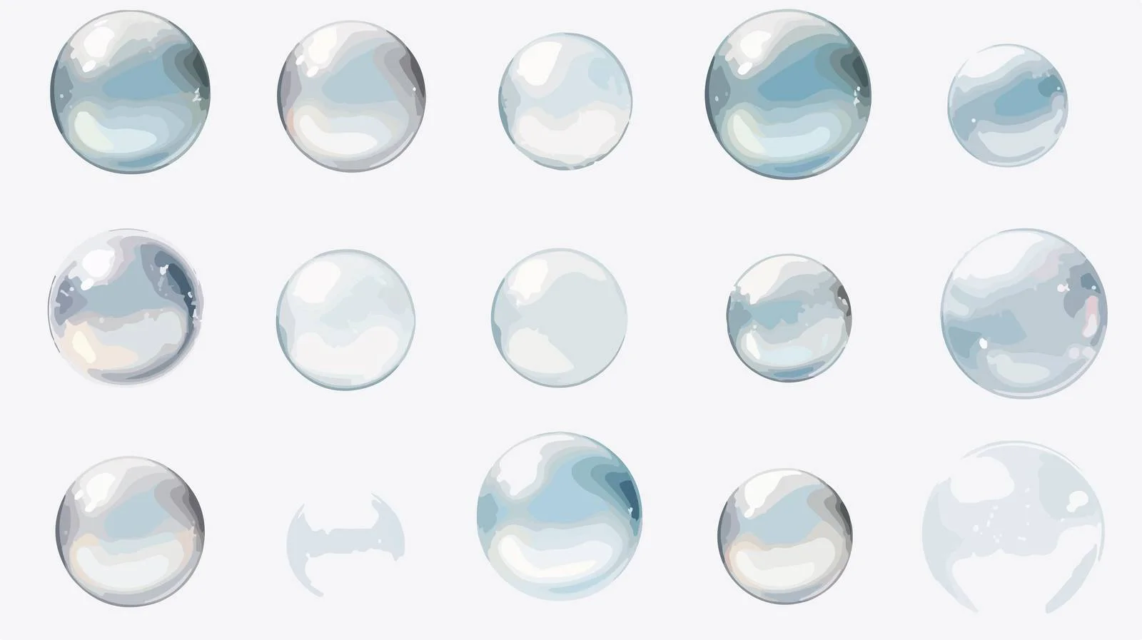 Floating Bubbles Vector Illustration — free download from Dotvec