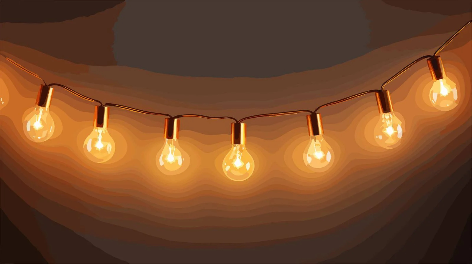 Vibrant Orange Christmas Lights — free download from Dotvec