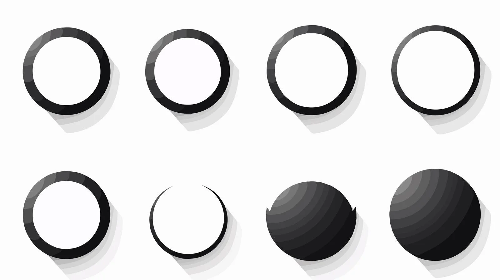 Circular Shadow Vector Set — free download from Dotvec
