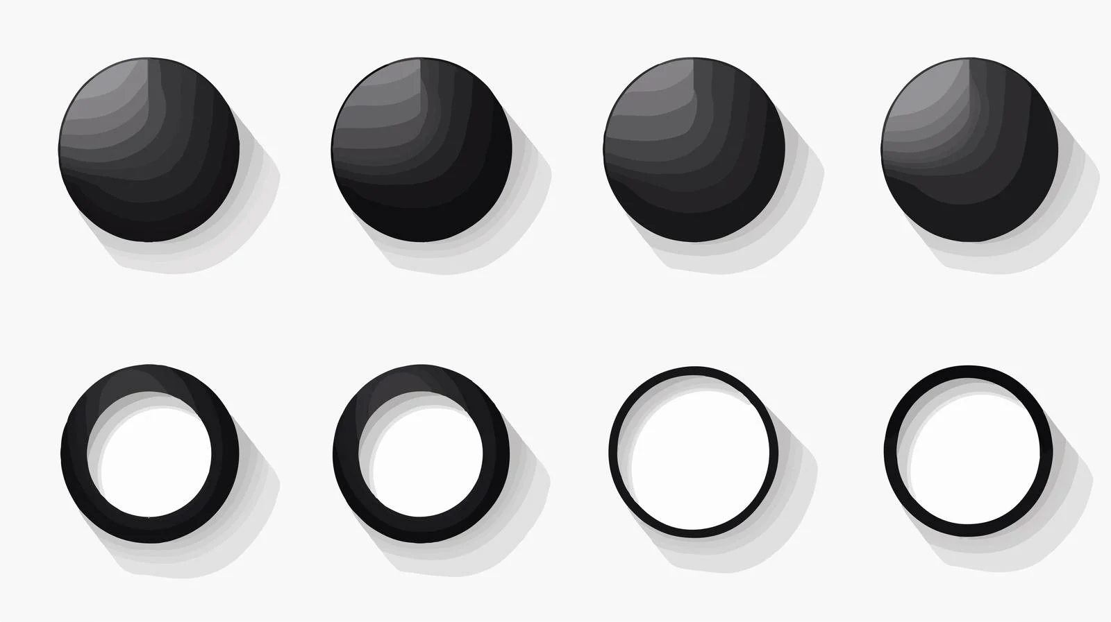 Circular Shadow Vector Set — free download from Dotvec