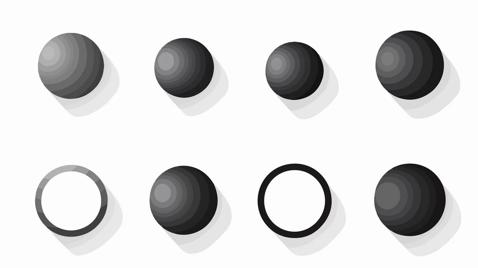 Circular Shadow Effect Vector Set – free separate image from Dotvec