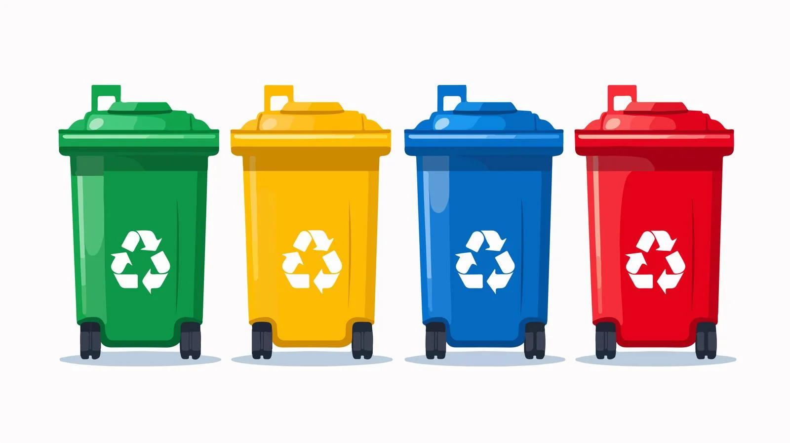 Colorful Recycle Bin Vector Illustration — free download from Dotvec