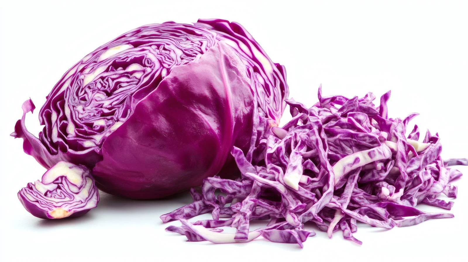 Vibrant Red Cabbage Coleslaw on White — free download from Dotvec