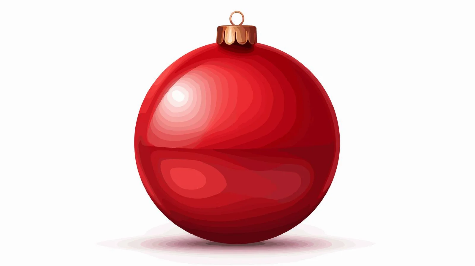 Red Christmas Ball on White Background — free download from Dotvec
