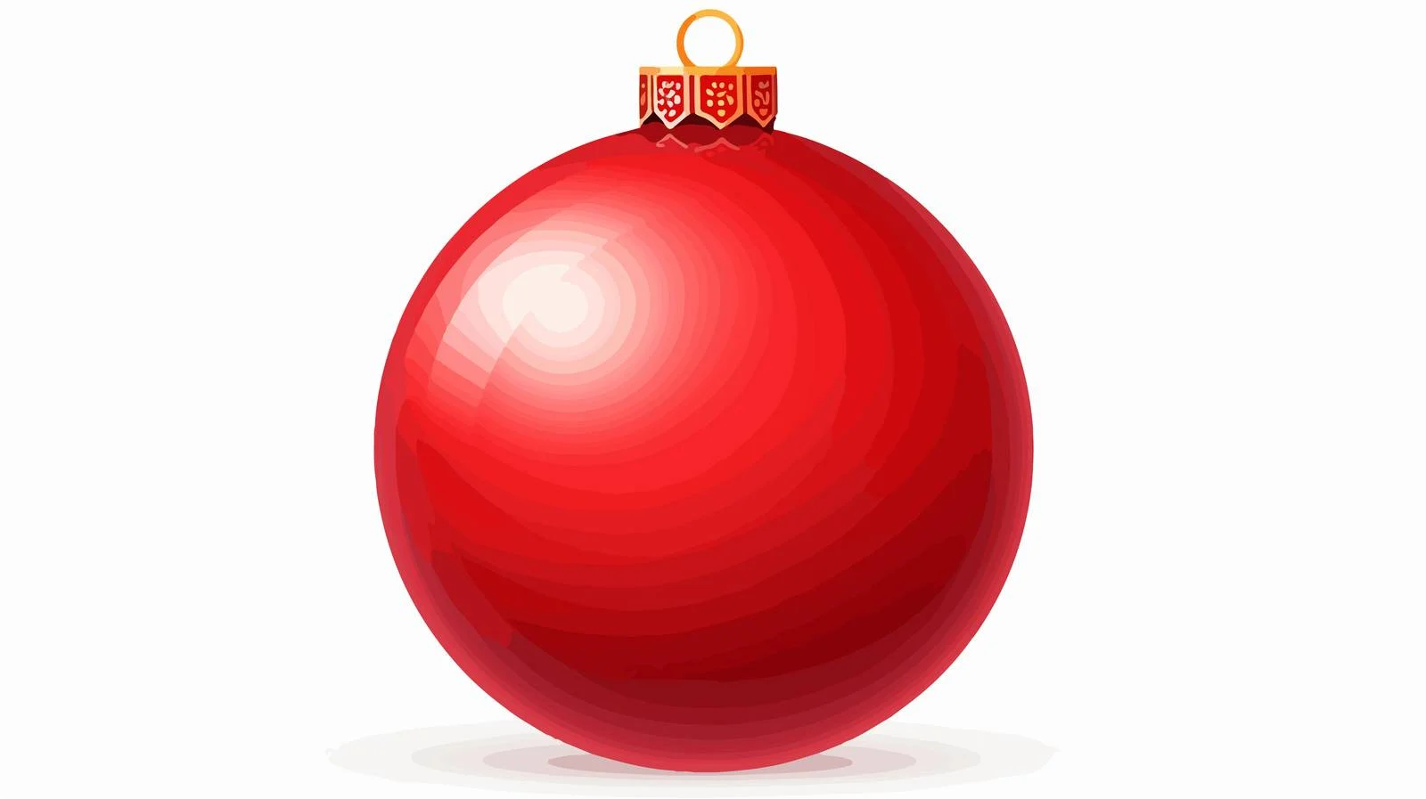Red Christmas Ball on White Background — free download from Dotvec