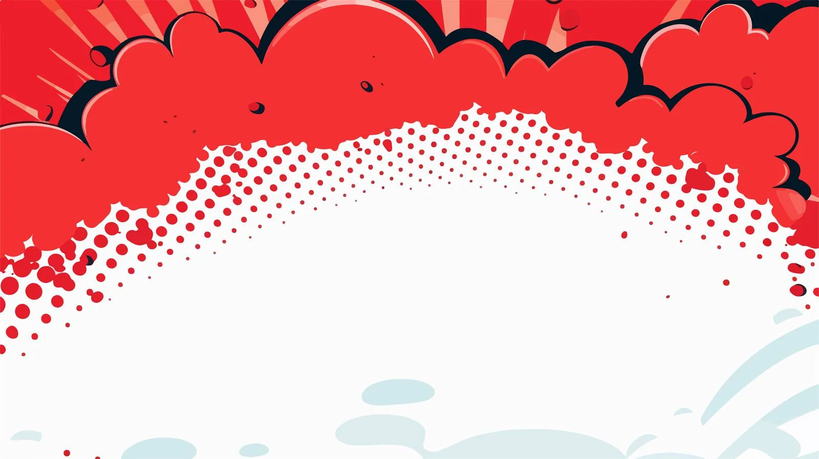 Comic Halftone Red Background Illustration — free download from Dotvec