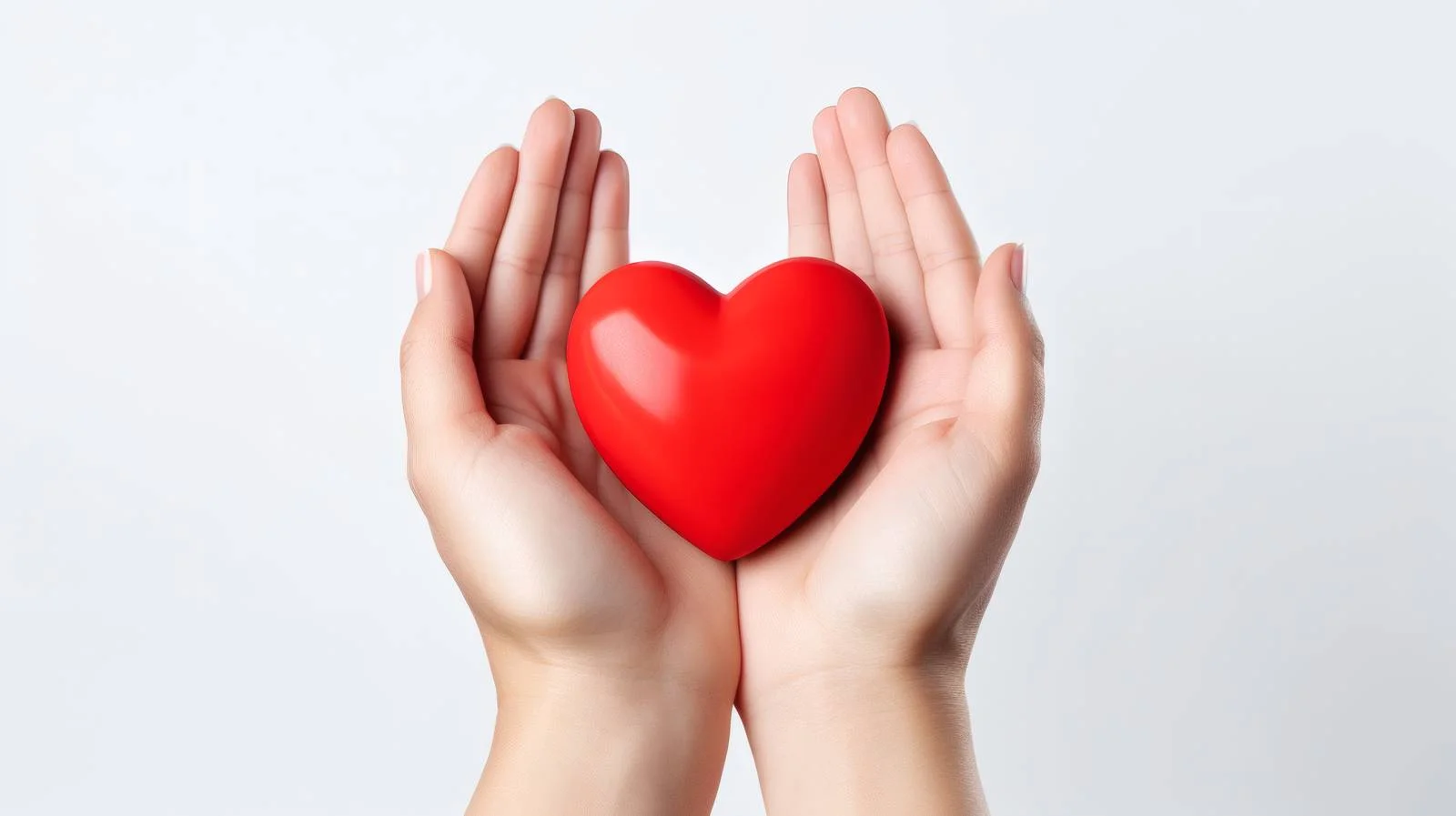 Heart Held in Hands on White Background — free download from Dotvec