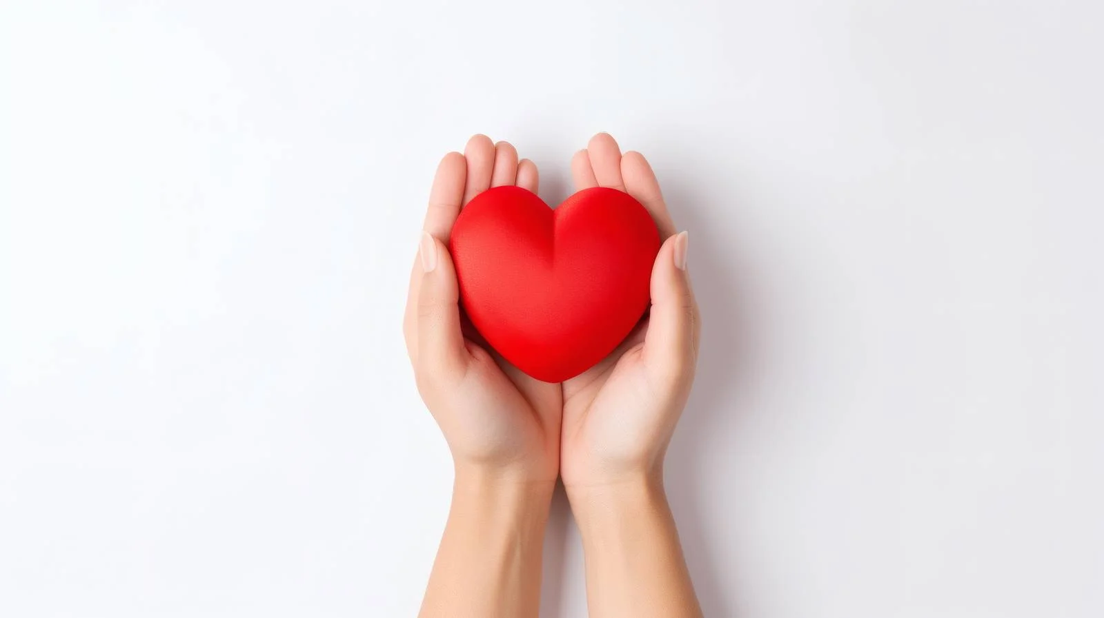 Heart Held in Hands on White Background — free download from Dotvec