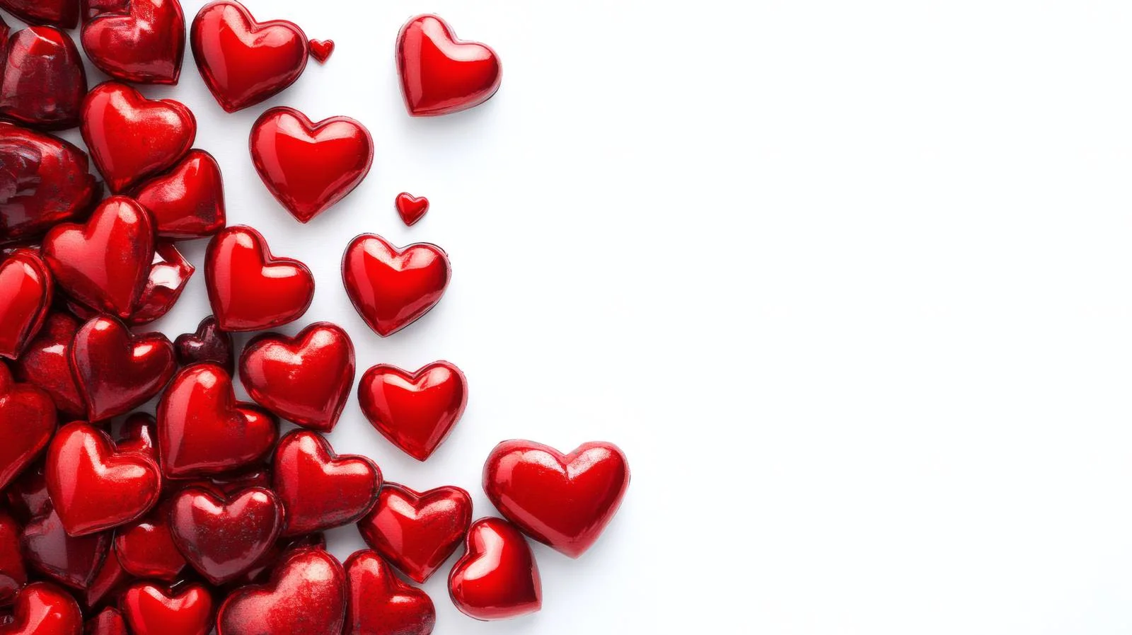 Crimson Hearts on White Background — free download from Dotvec