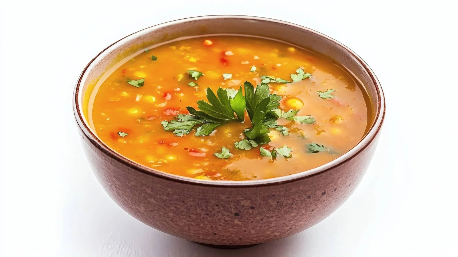 Vibrant Red Lentil Soup on White — free download from Dotvec