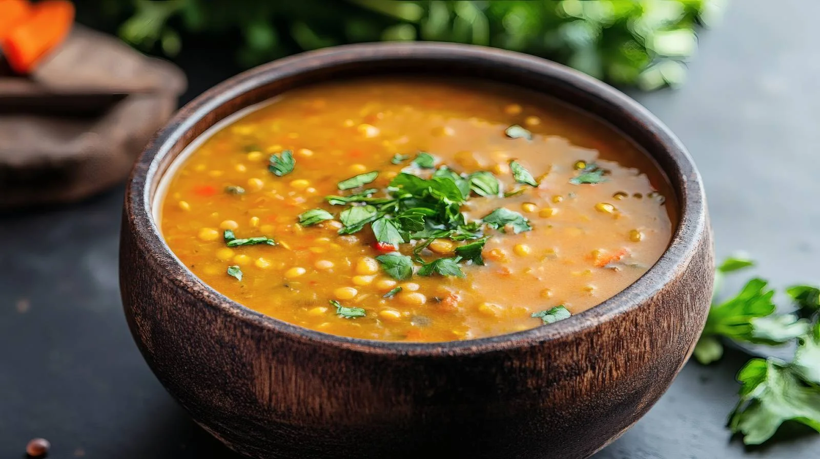 Vibrant Red Lentil Veggie Soup on White — free download from Dotvec