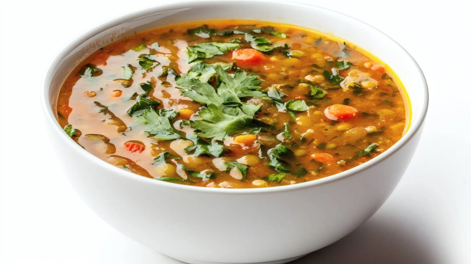 Vibrant Red Lentil Vegetable Soup Dish — free download from Dotvec