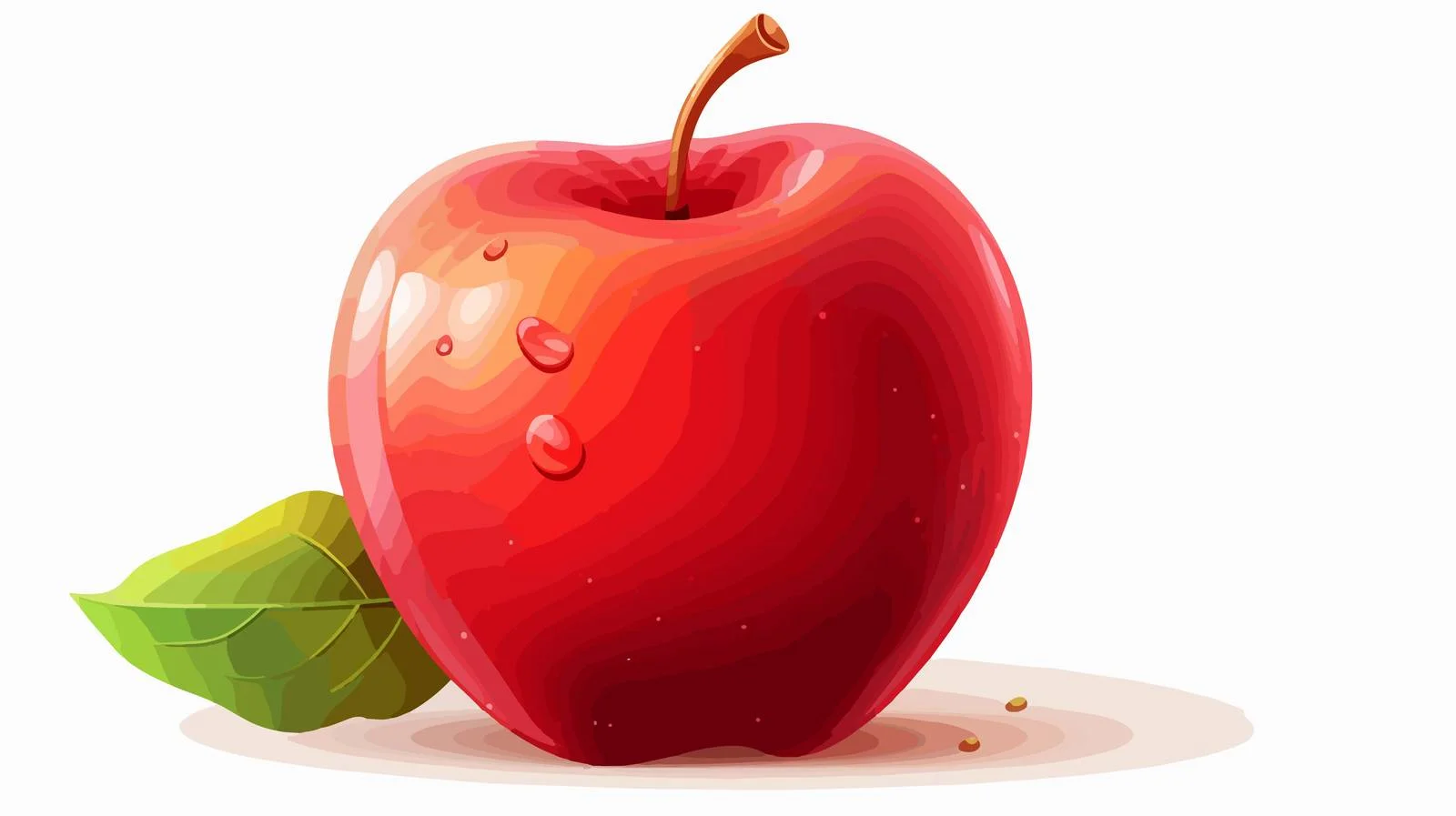 Red Apple Vector Illustration — free download from Dotvec