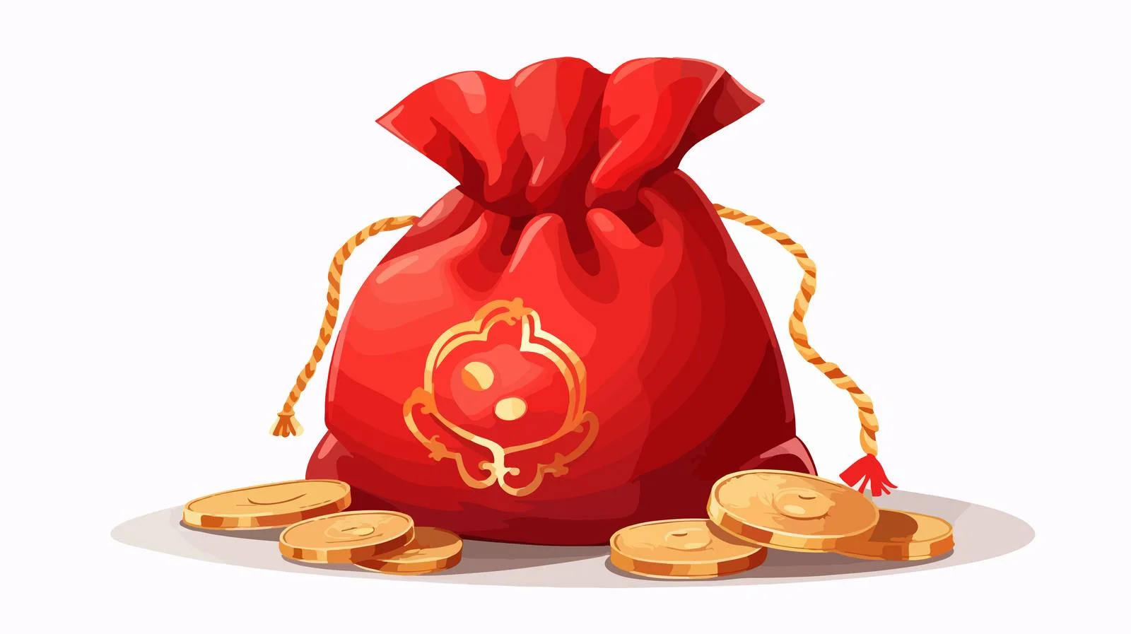 Chinese Money Red Bag Vector Illustration — free download from Dotvec