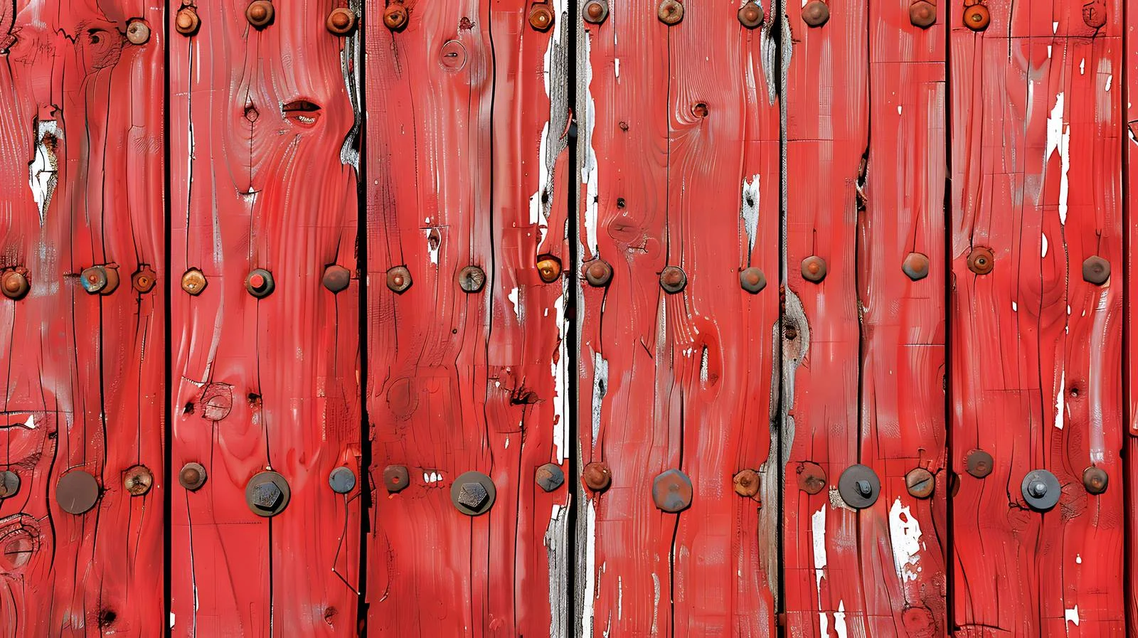 Rustic Red Barn Wood Boards Texture with Nails — free download from Dotvec