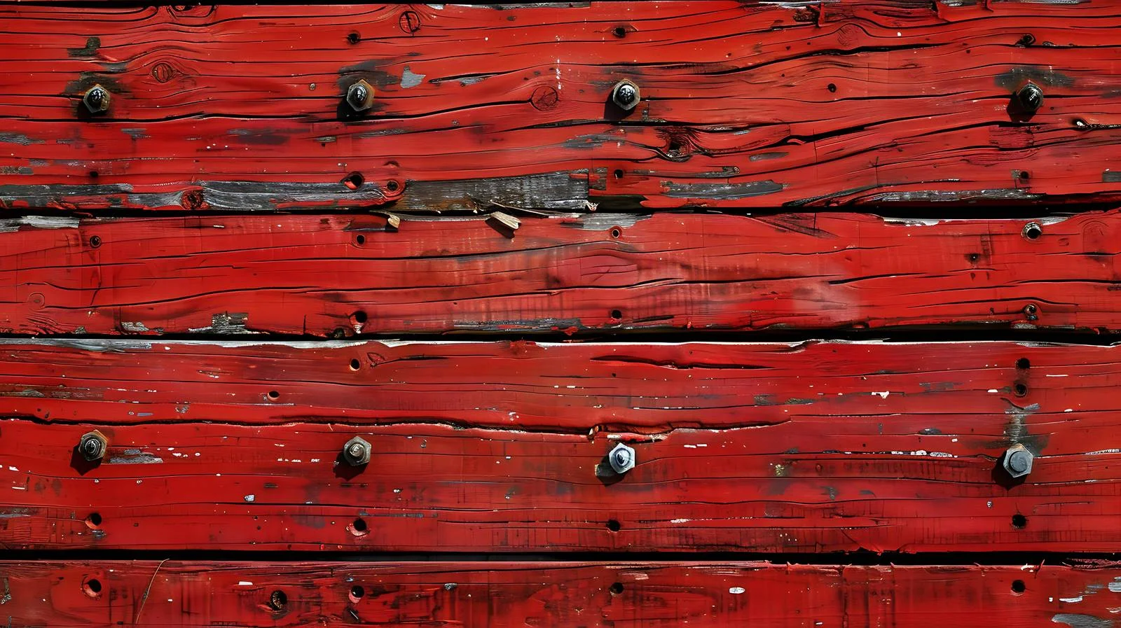 Rustic Red Barn Boards Texture with Nails — free download from Dotvec