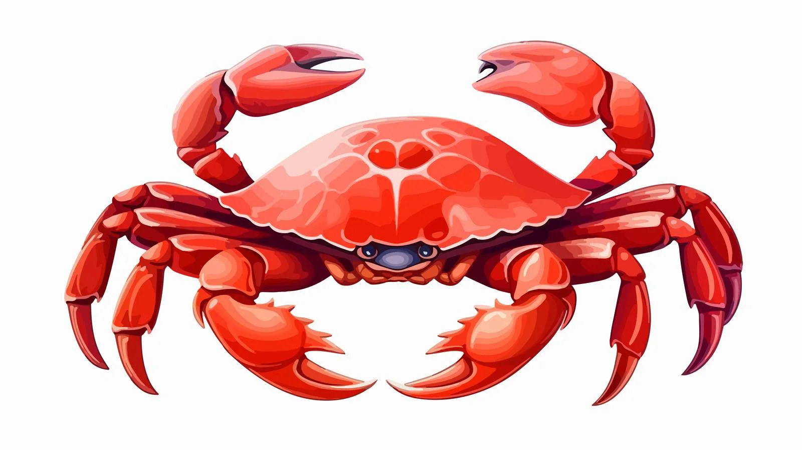 Red Crab with Big Claws Image — free download from Dotvec
