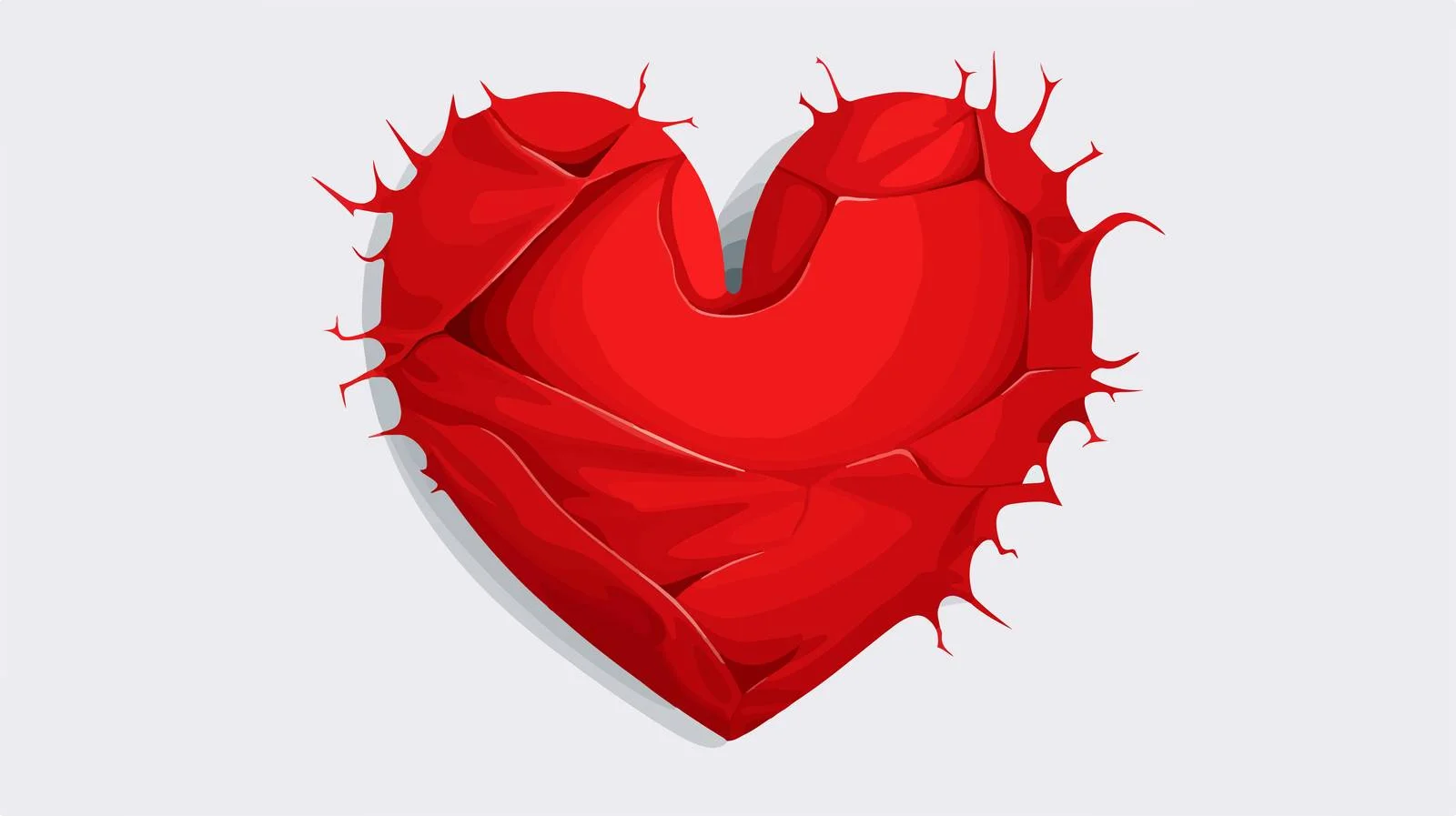 Red Heart Fabric on White Background — free download from Dotvec