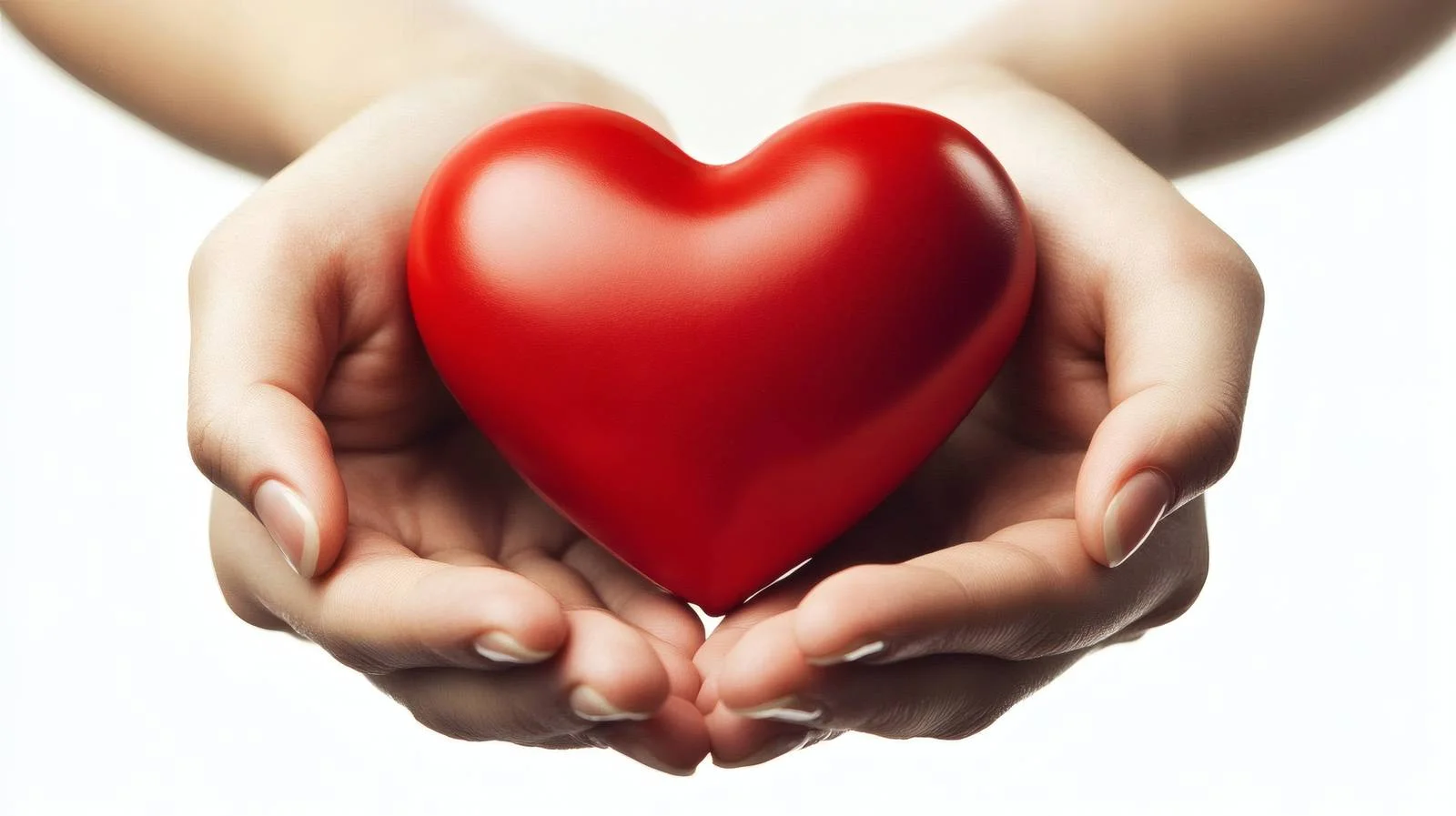 Tender Heart Held in Hands on White — free download from Dotvec