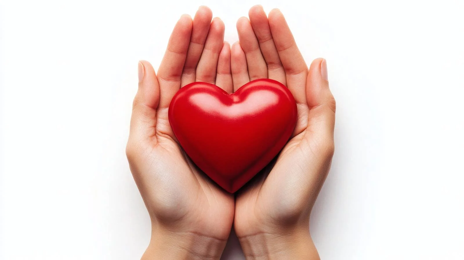 Careful Hands Cradling Red Heart Symbol — free download from Dotvec