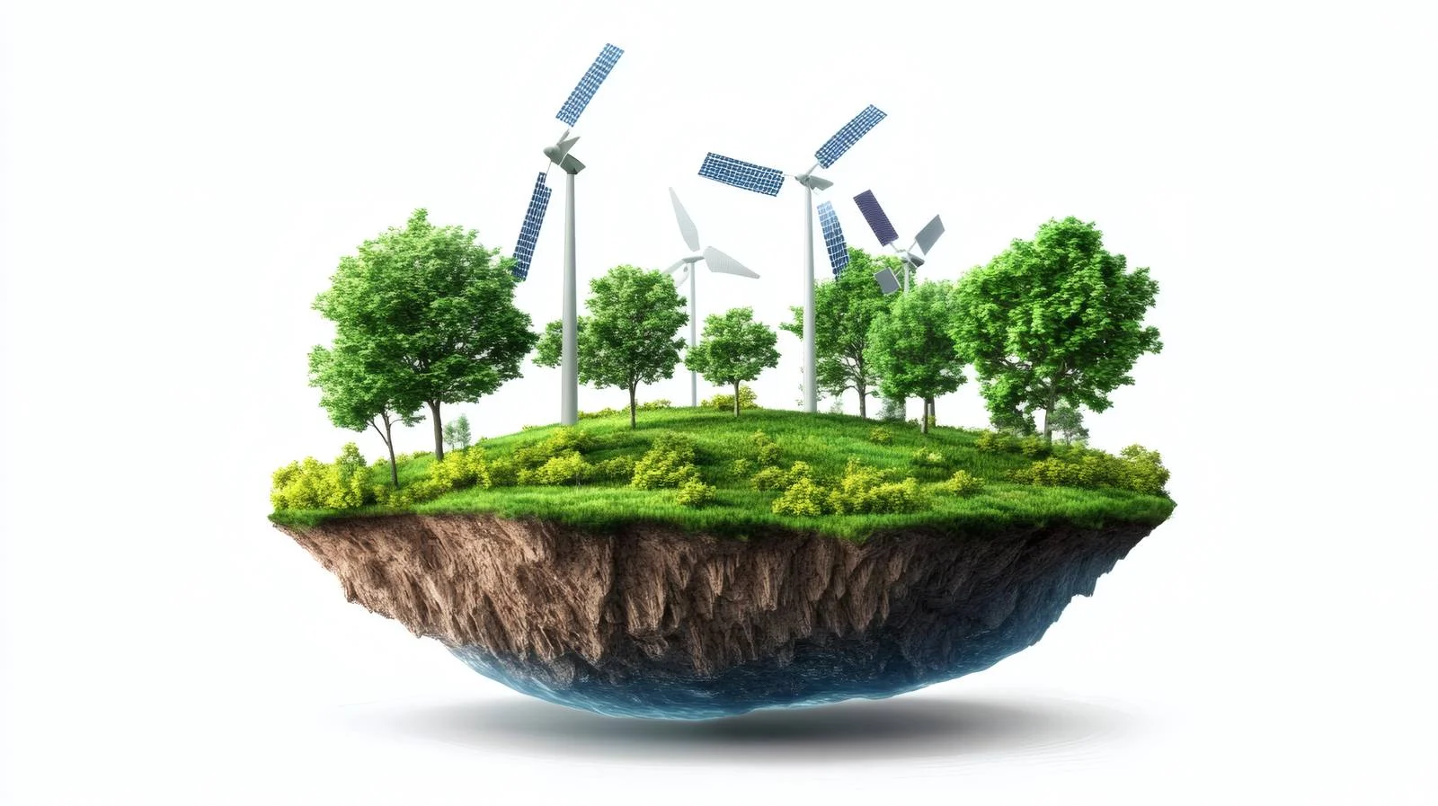 Clean Energy Sustainability Concept on White Background — free download from Dotvec