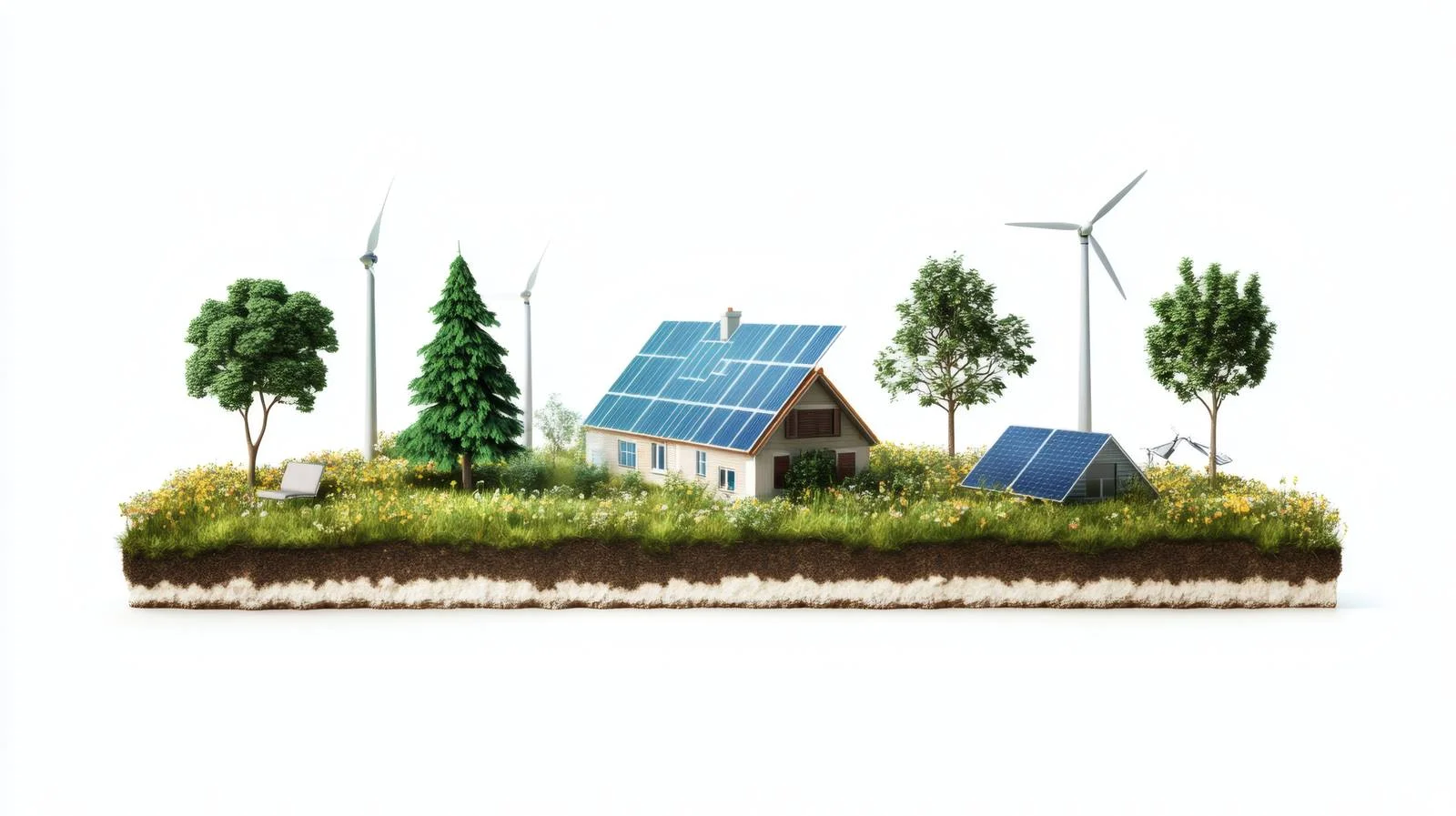 Sustainable Energy Eco-Friendly Illustration on White — free download from Dotvec